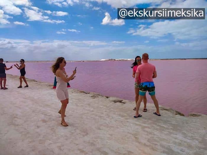 Почему в Мексике озера розовые

