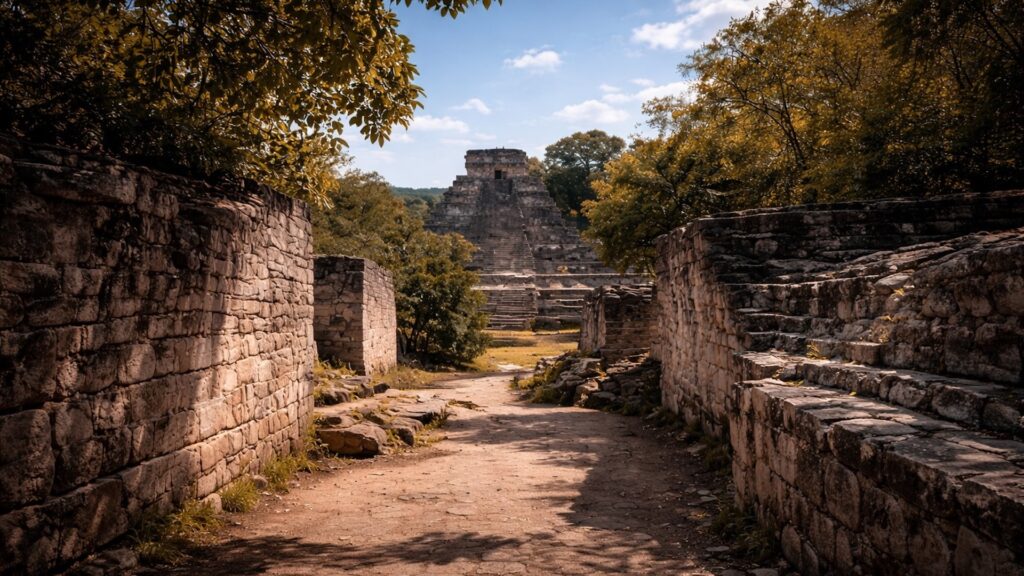 дорога к пирамиде Бекан джунгли