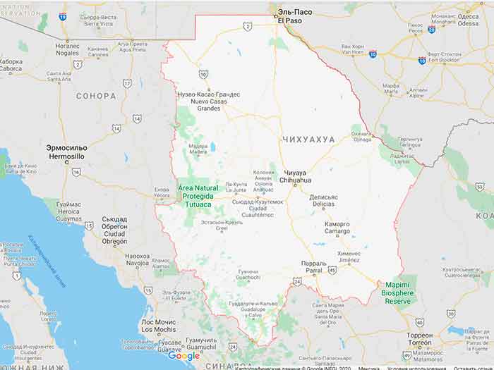 Как посетить Чиуауа на карте гугл