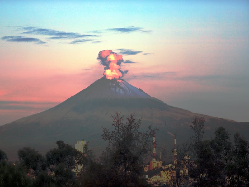 Цивилизация Ацтеков: Вулкан Попокатепетль