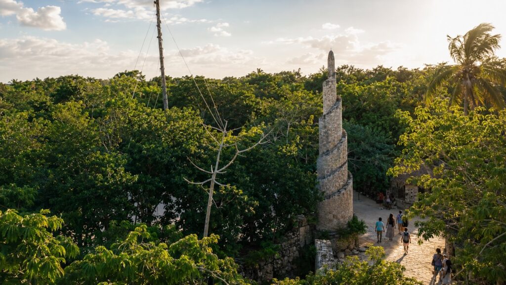 Смотровая башня Torre Escénica в парке Шкарет
