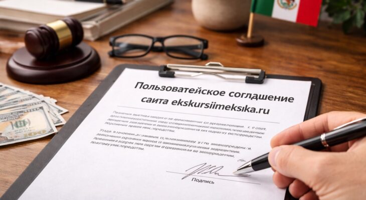 Пользовательское соглашение сайта ekskursiimeksika.ru для бронирования экскурсий в Мексике