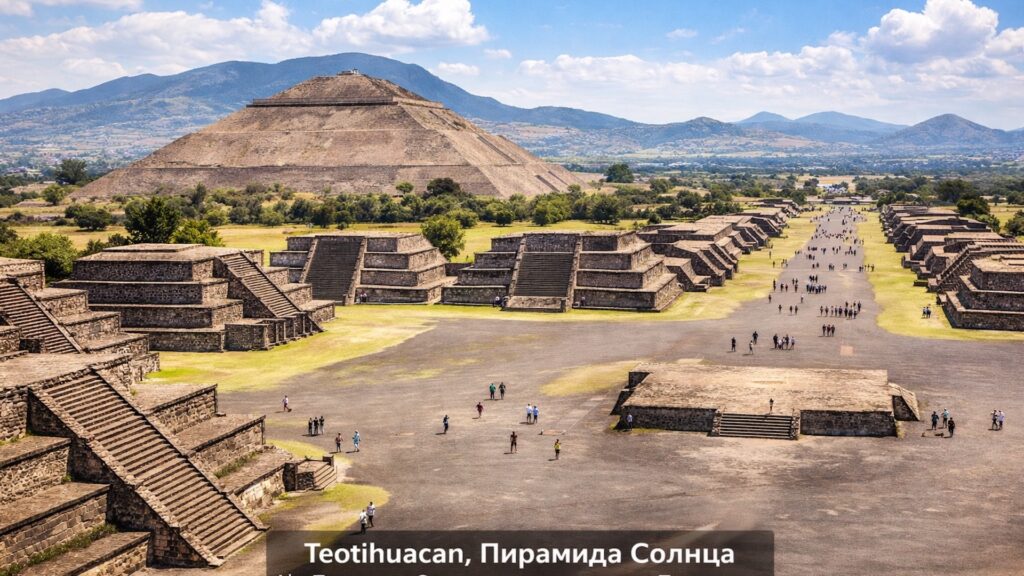 Пирамида Солнца в древнем городе Теотиуакан.