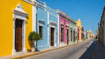 цветные улицы мексики кампече колониальный город